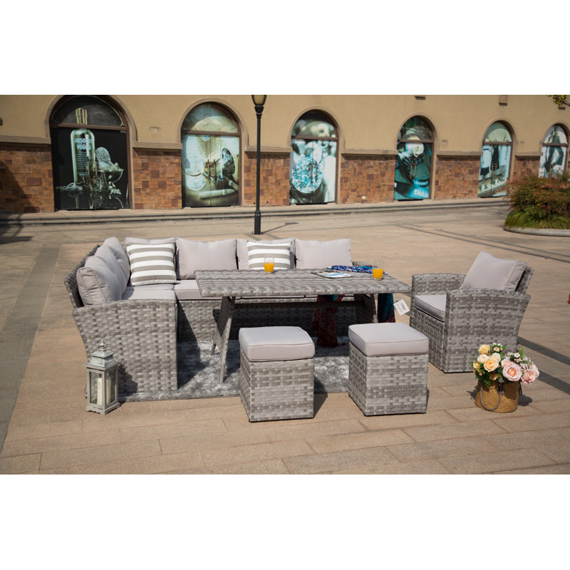 Callendale 8 Seater Rattan Corner Sofa Set