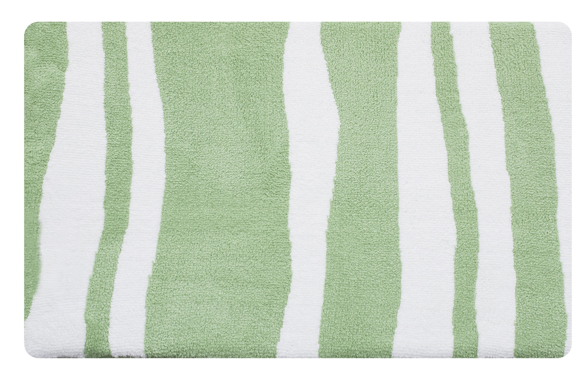 Ebern Designs Aleydis Wavy Rectangle Memory Foam NonSlip Striped Bath