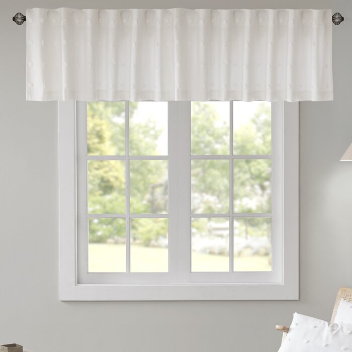 Aiden Cotton Jacquard Pom Pom Rod Pocket 50 Window Valance