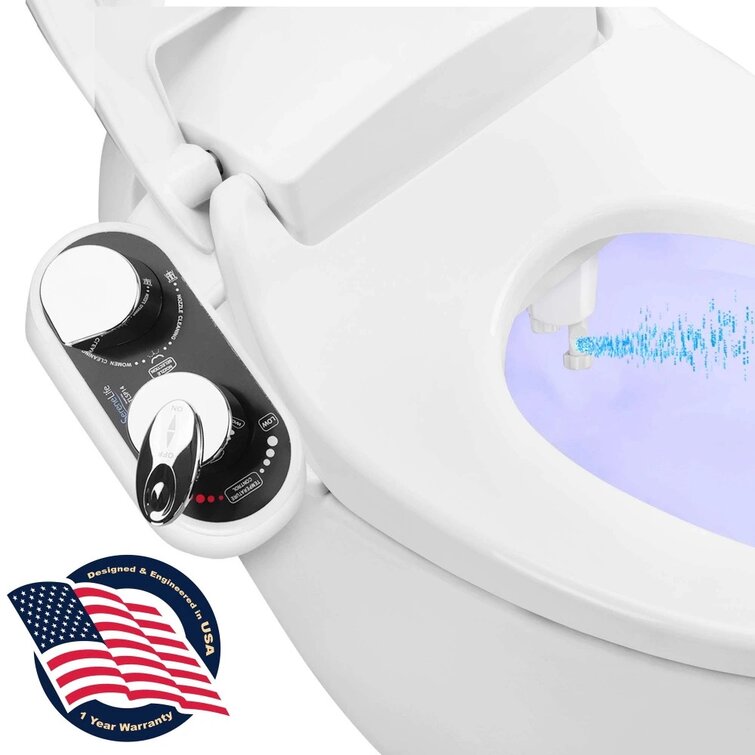 Cold Water Non Electric Toilet Seat Bidet Spray Nozzle Adjustable Wash Bathroom
