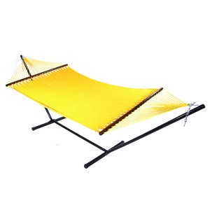 Large 2 Person Rope Hammock with Stand