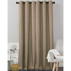 Jaylah Solid Room Darkening Grommet Curtain Panels (Set of 2)