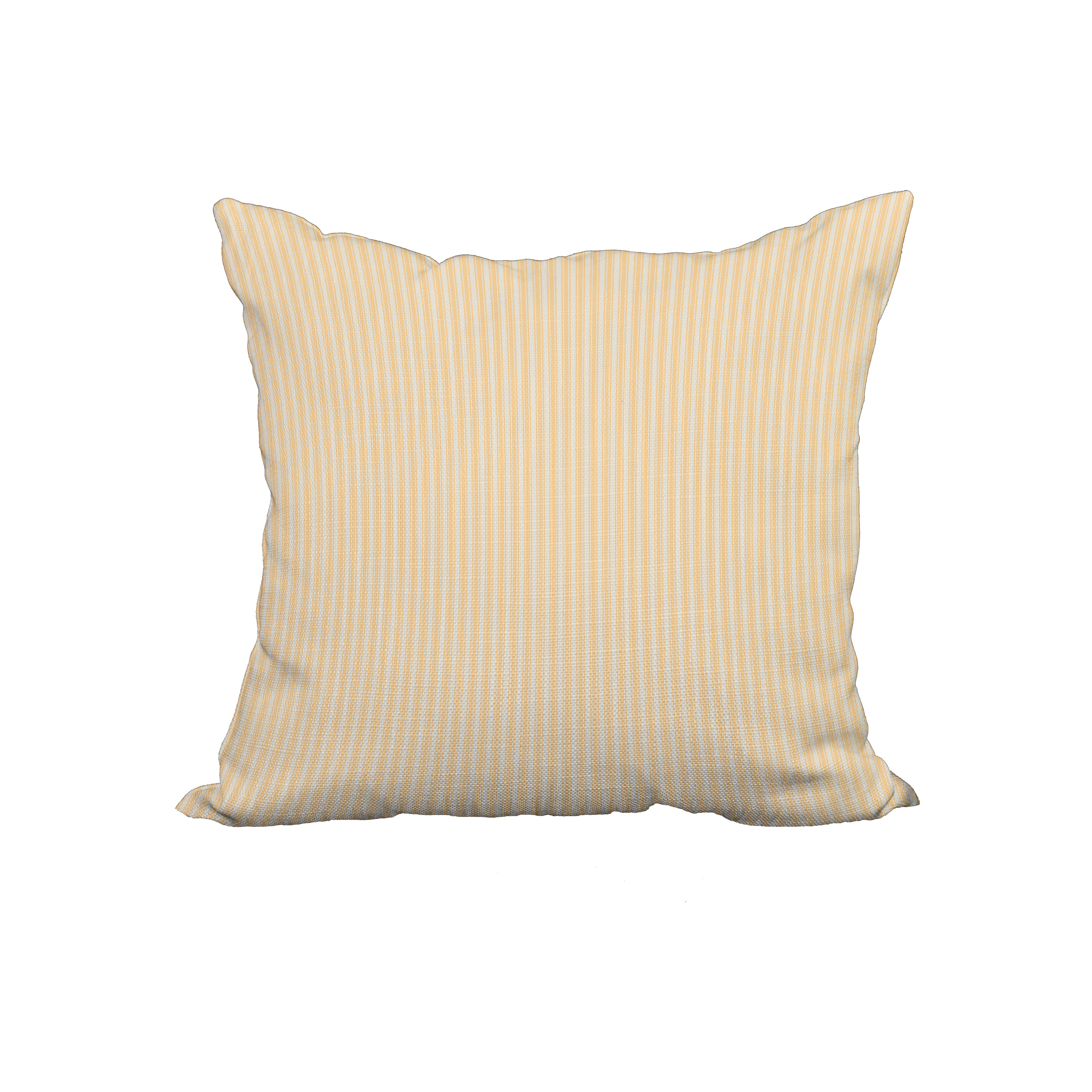 Gracie Oaks Anwen Ticking Stripe Print Throw Pillow Blown Closed