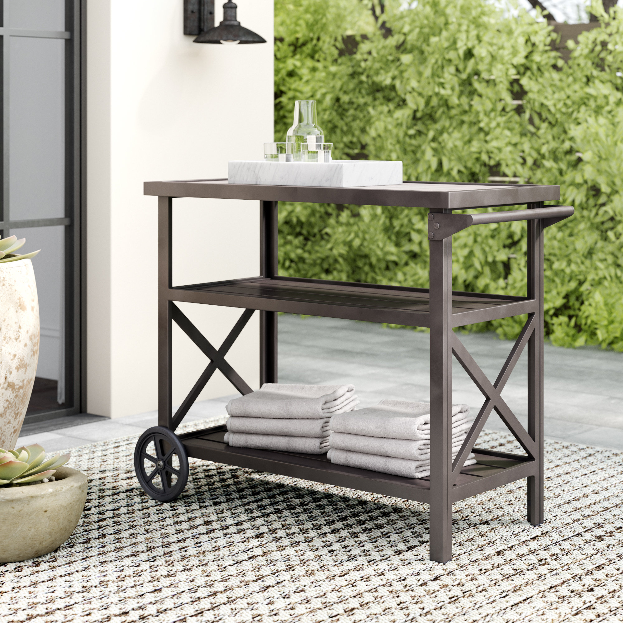 Greyleigh Noreen Bar Serving Cart Reviews Outdoor Wayfair Greyleigh Noreen Bar Serving Cart
