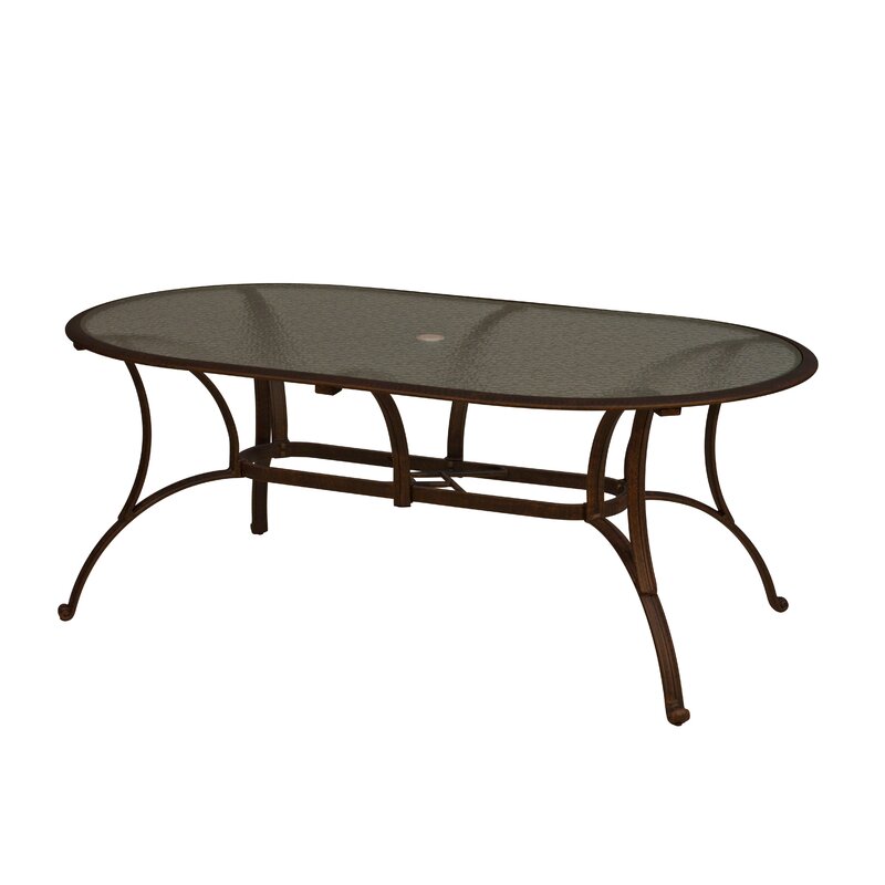 Winston Porter Massimo Glass Dining Table Wayfair