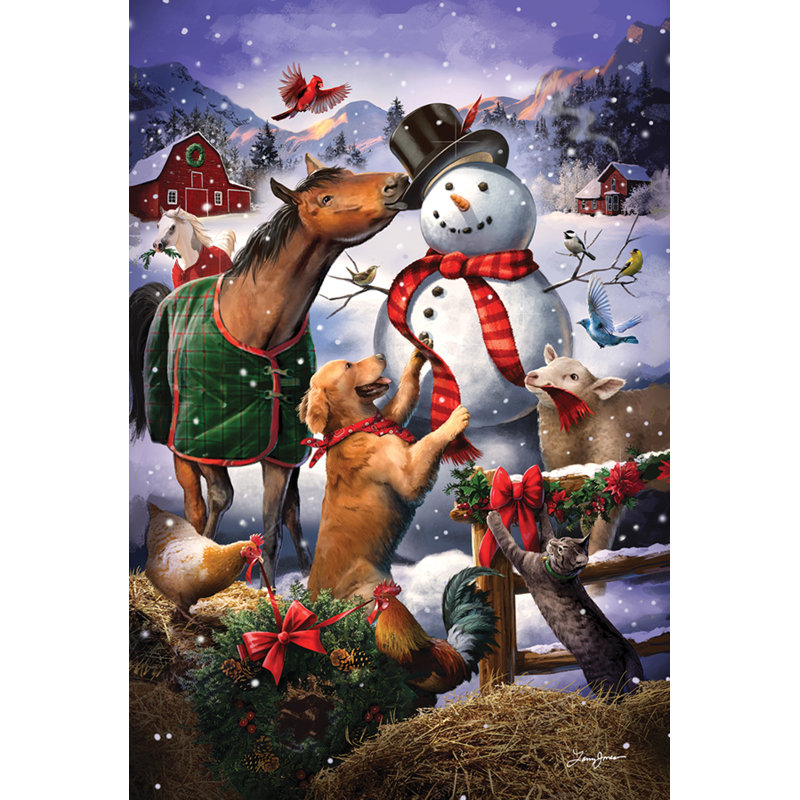 Toland Home Garden Farmyard Snowman 28 X 40 Inch House Flag Wayfair