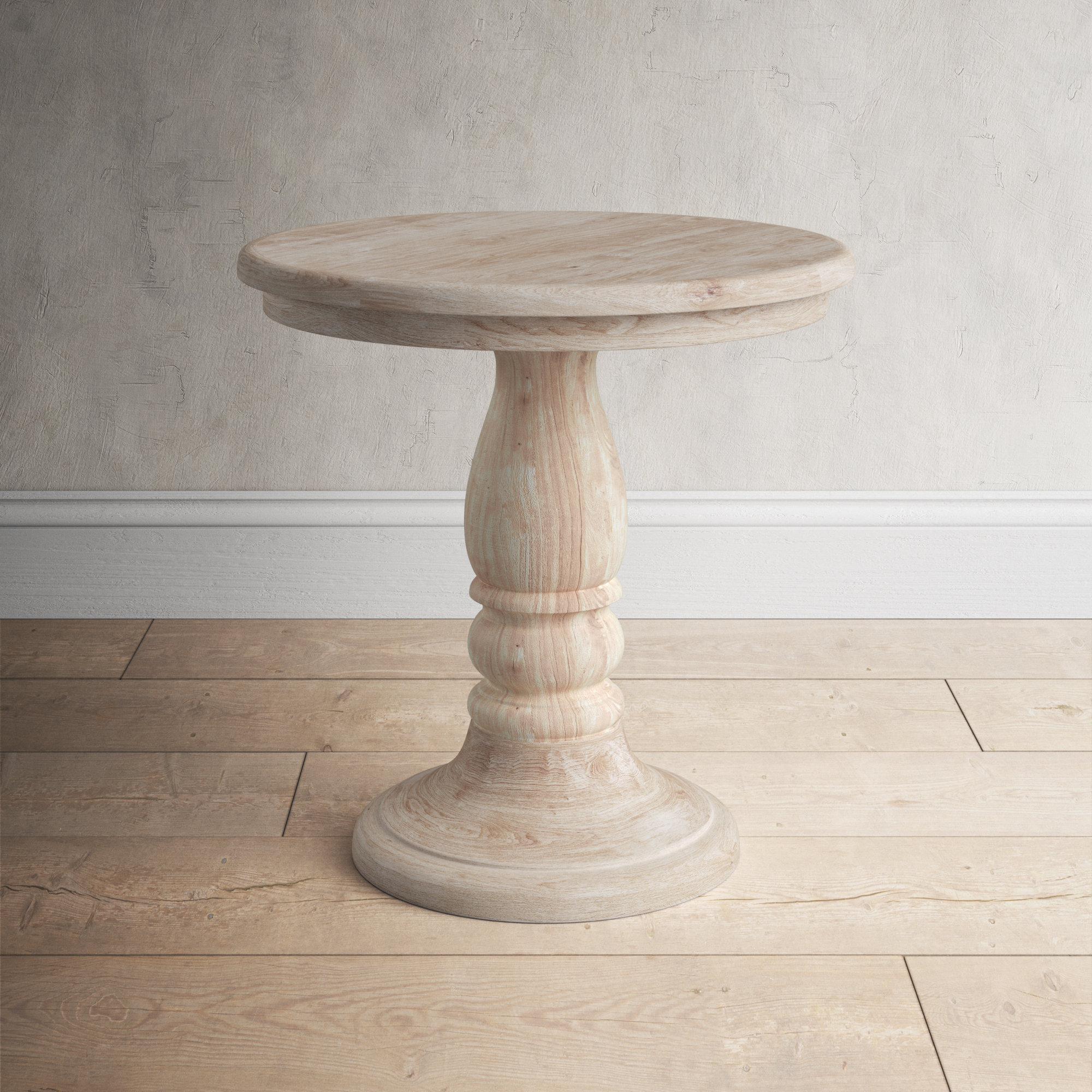 Birch Lane™ Sandborn 24'' Tall Solid Wood Pedestal End Table & Reviews ...