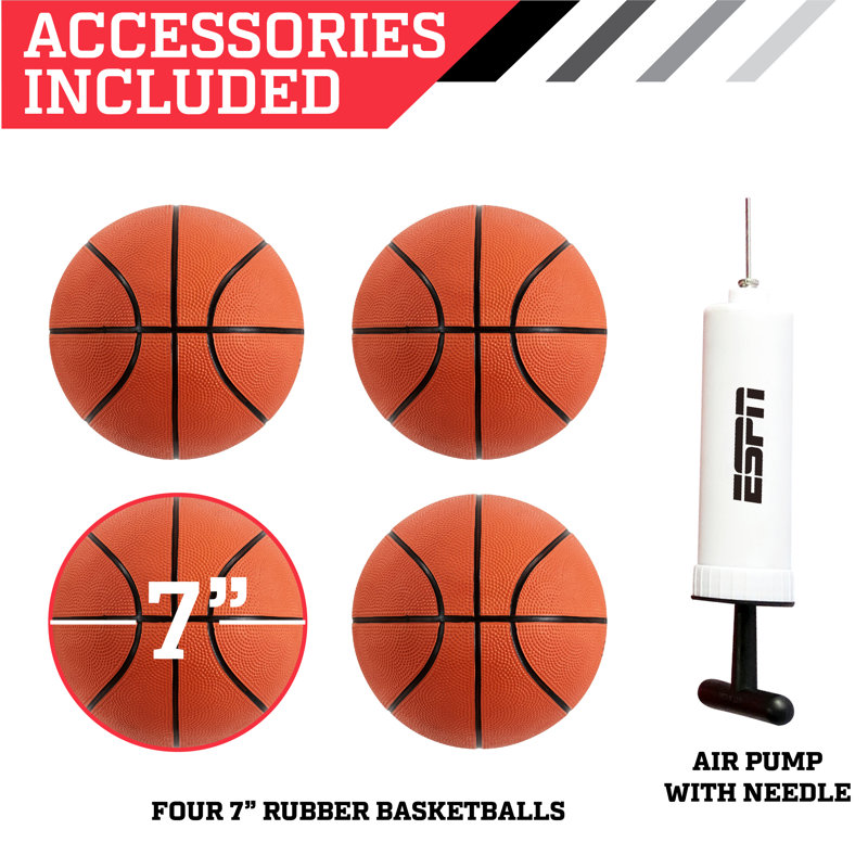 Espn 2 Player Ez Fold Basketball Game With Polycarbonate Backboard