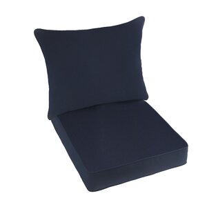 2 Piece Indoor/Outdoor Sunbrella Lounge Chair Cushion Set