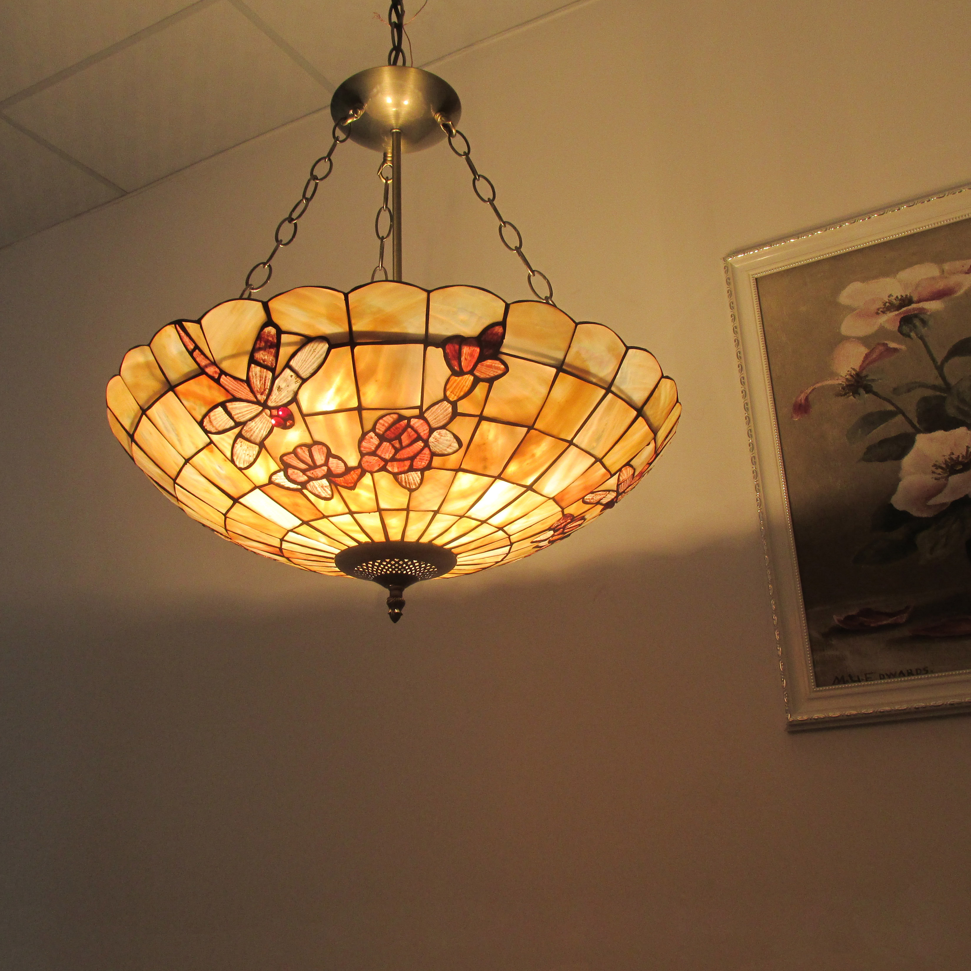 Fleur De Lis Living Kidsgrove Mosaic 3 Light Single Bowl Pendant Fleur De Lis Living Kidsgrove Mosaic 3