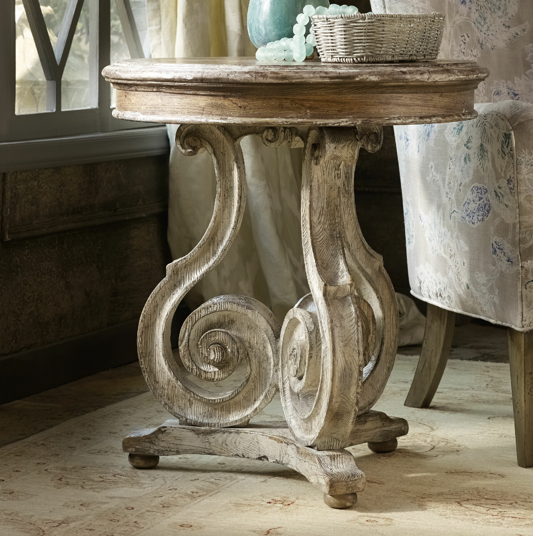 Chatelet 28'' Tall Pedestal End Table