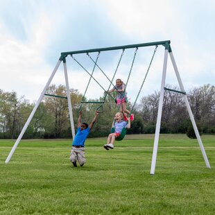 Details about   Weatherproof MAX 220 LBs Kids Adults Powder Coated Steel Swing Set Frame Stand 