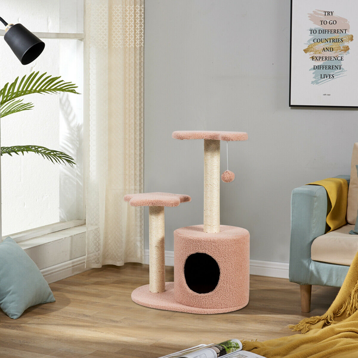 pink cat tower