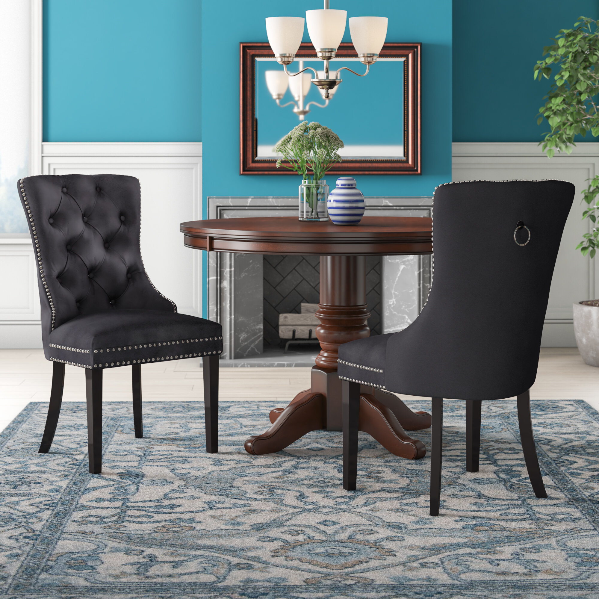 Darby Home Co Stonefort Tufted Velvet Upholstered Dining Chair Reviews Wayfair