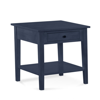 East 25'' Tall Solid Wood End Table with Storage
