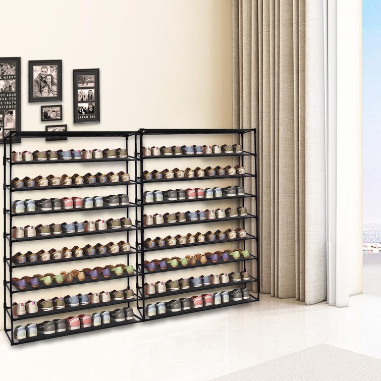6-Tier 2 Rows Doors Large Shoe Cabinet Rack Shoes Stand Storage Organizer