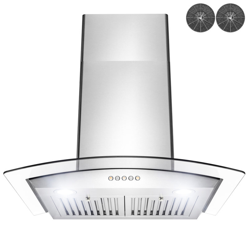 Akdy 30 217 Cfm Convertible Wall Mount Range Hood In Stainless Steel Reviews Wayfair