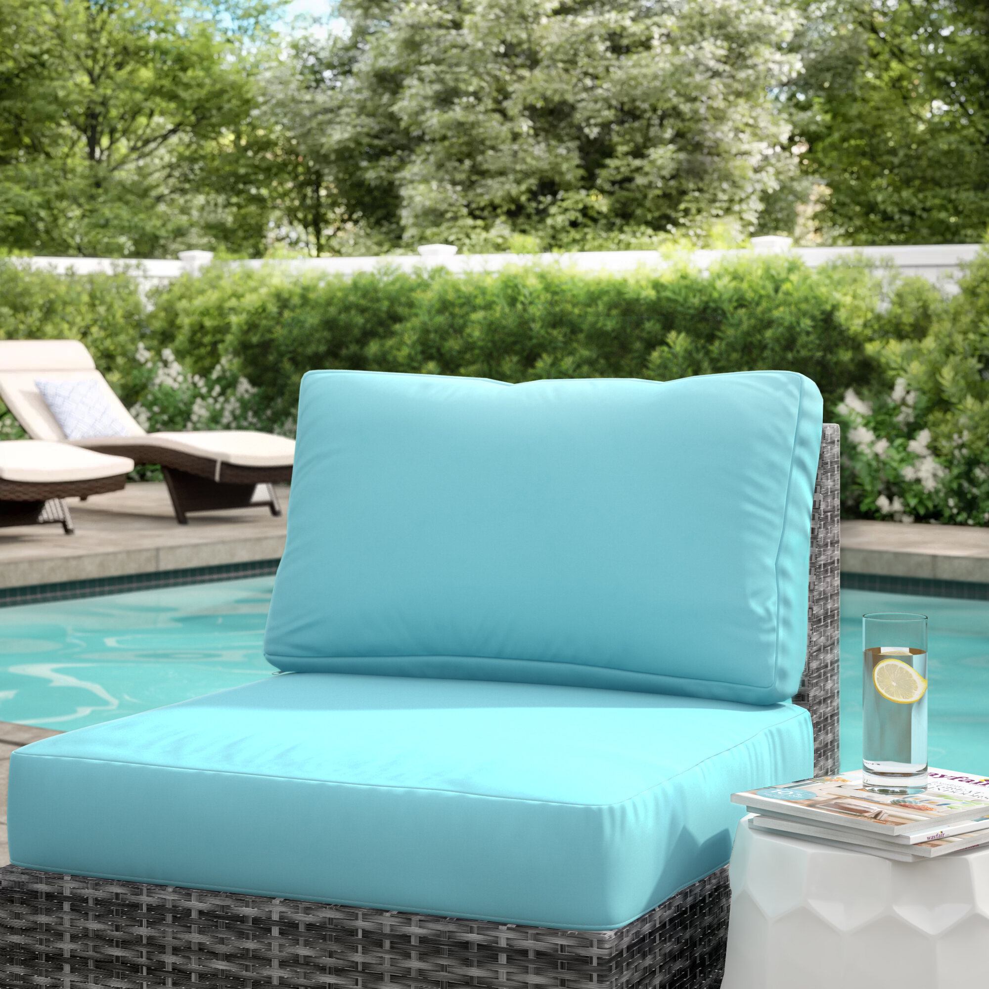 6 thick outdoor seat cushions