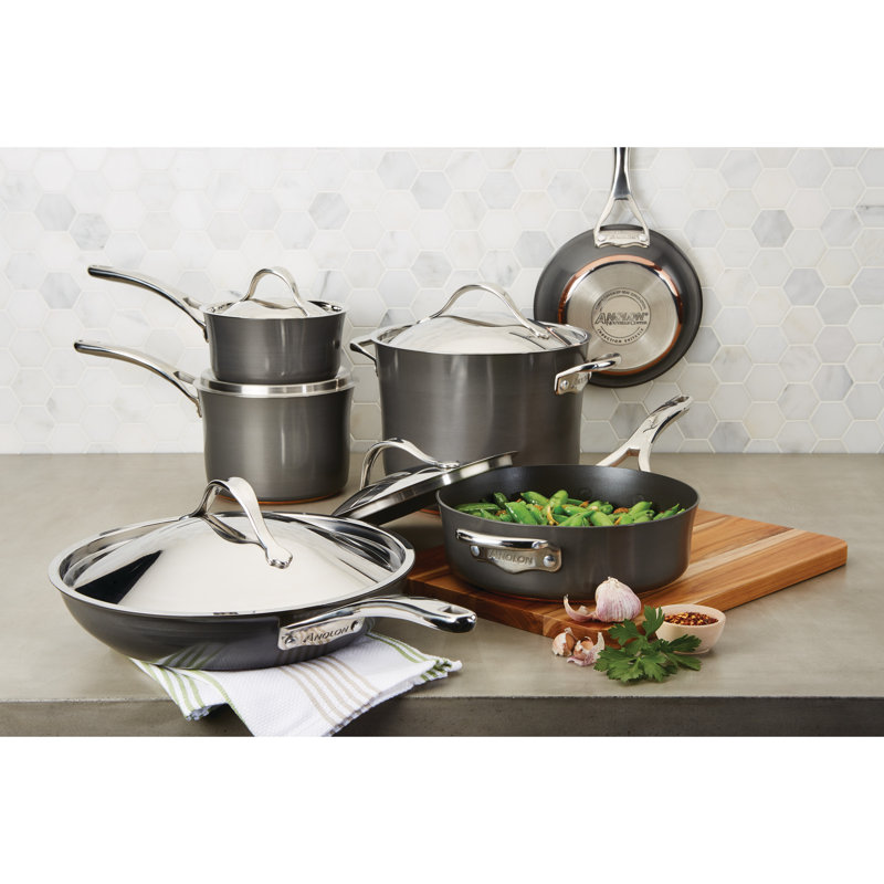 Anolon Nouvelle 11 Piece Copper Non Stick Cookware Set Reviews