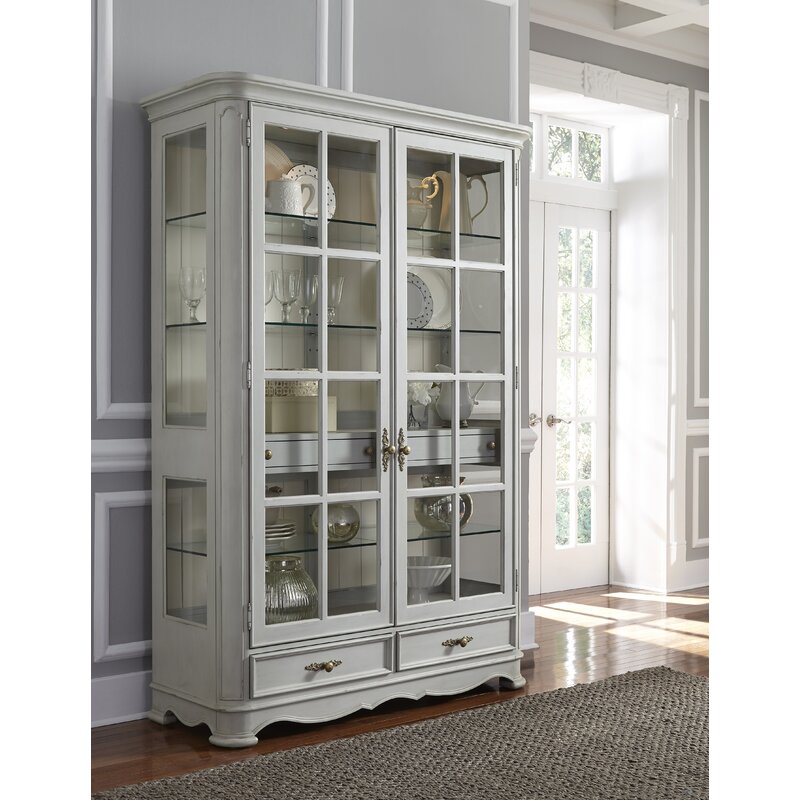 One Allium Way Artrip Painted Curio Cabinet Reviews Wayfair