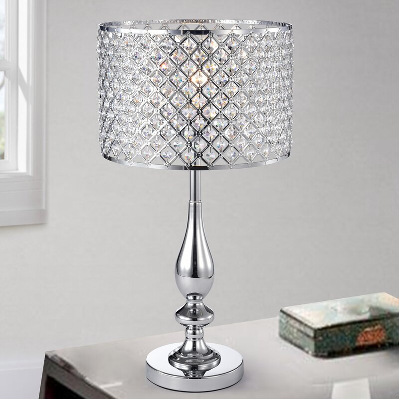 polished chrome table lamp