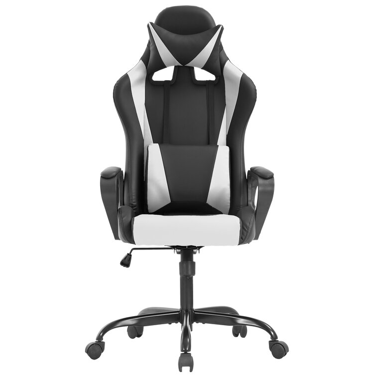 Racing Gaming Chair Ergonomic PU Leather Swivel Office Computer Seat High-back 