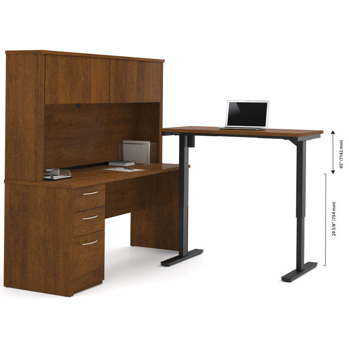 Latitude Run Karyn Electric Adjustable Height Reversible L Shape