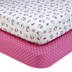 Cute as a Button Fitted Crib Sheets (Set of 2)