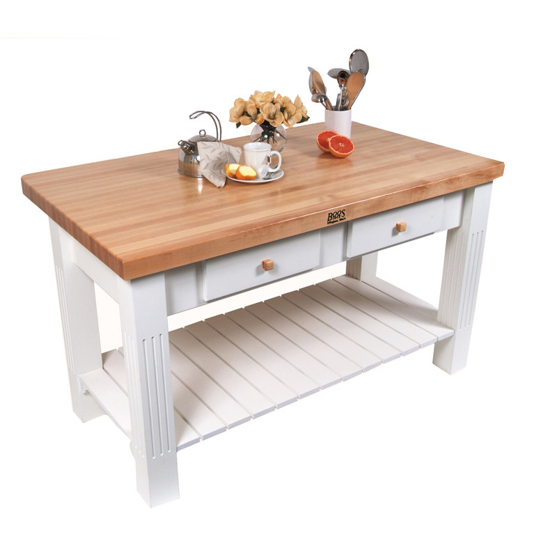 John Boos American Heritage Prep Table with Butcher Block ...