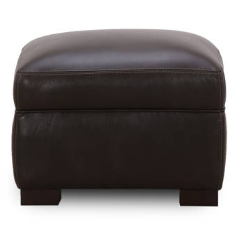 17 Stories Malkesh Leather Ottoman Wayfair