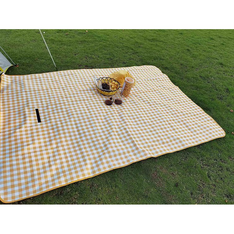 Picnic Blankets Waterproof Foldable Beach Mat Sandproof,Foldable Outdoor Beach Picnic Blanket,79 x 79 Portable Pocket Blanket Machine Washable for Beach,Travel,Camping,Hiking,Park Grass（Red） 