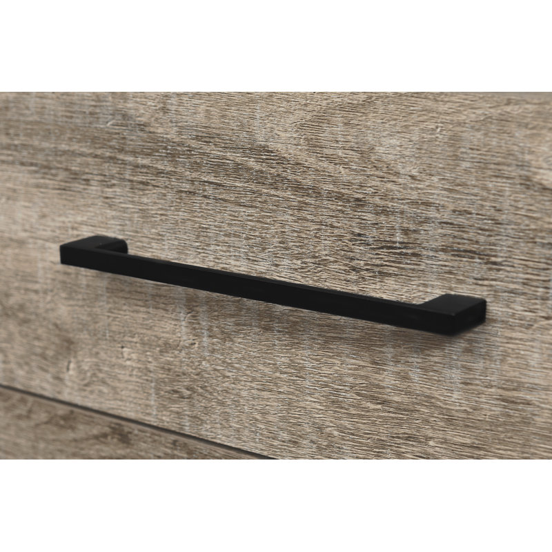 South Shore Munich 2 Drawer Nightstand In Weather Oak Matte Black Reviews Wayfair