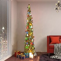 Details about   Fantastic 6ft Tall Slim 520 Branches Tinsel Artificial Christmas Tree with Stand 