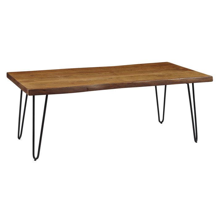 Coosada Wooden Metal Hairpin Legs Coffee Table Coosada Wooden Metal Hairpin Legs Coffee Table