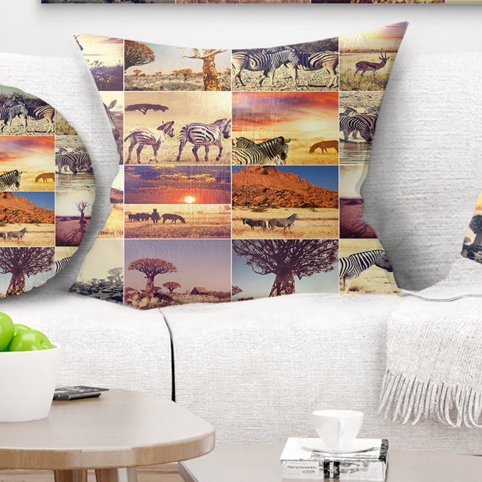 East Urban Home Landscape African Wildlife And Nature Collage