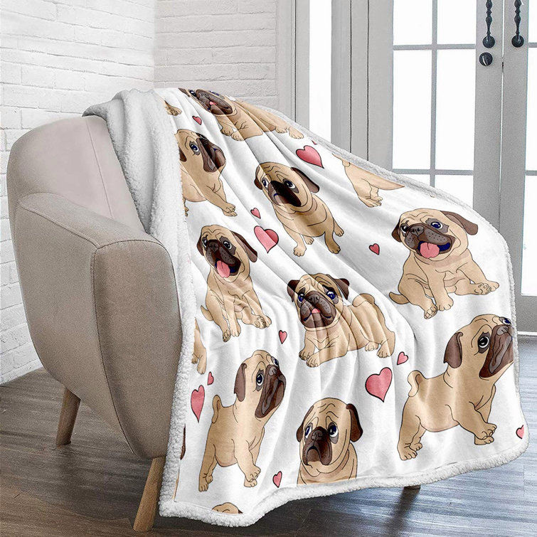 pug throw blanket