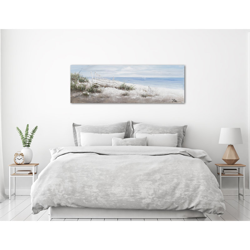 Highland Dunes Beach Vibes Oil Painting Print On Wrapped Canvas