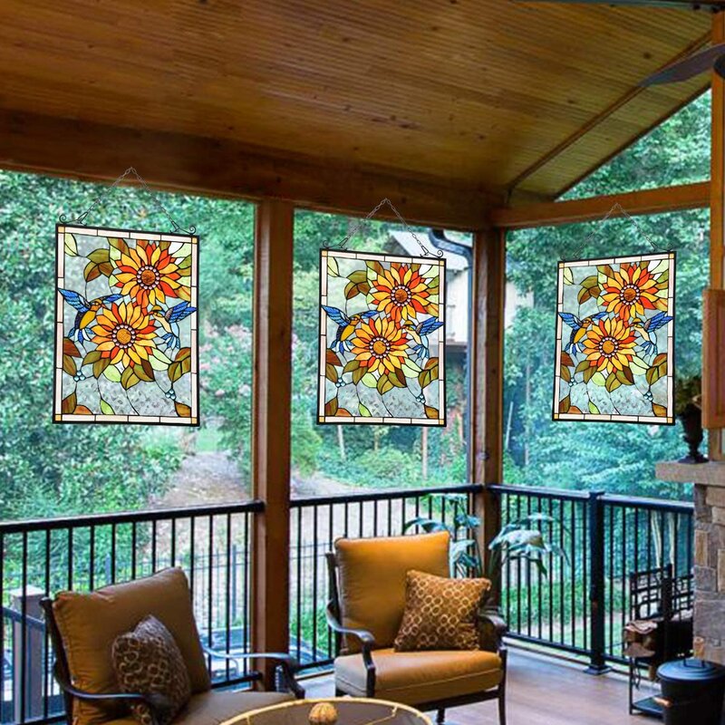 Stained Glass Wall Set - Stained Glass Window Panel