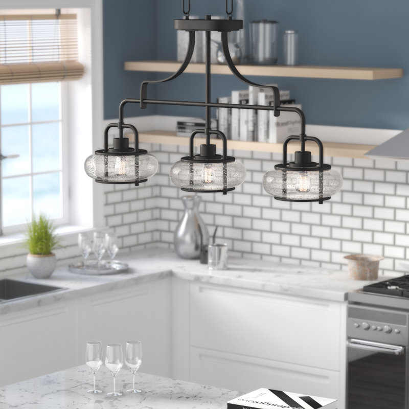 Three Posts Spofford 3 Light Kitchen Island Linear Pendant Reviews Wayfair