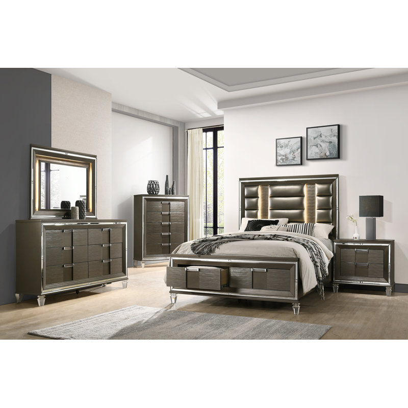 Mercer41 Gilmore Storage Platform 5 Piece Bedroom Set ...