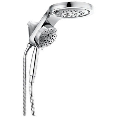 Hydrorain 5 Setting TwoinOne Full Handheld Shower Head with H2Okinetic Technology Delta Finish Chrome