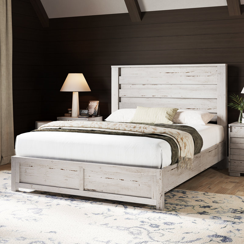 Louby 49" Farmhouse Platform Bed Size: Full, Color: Gray