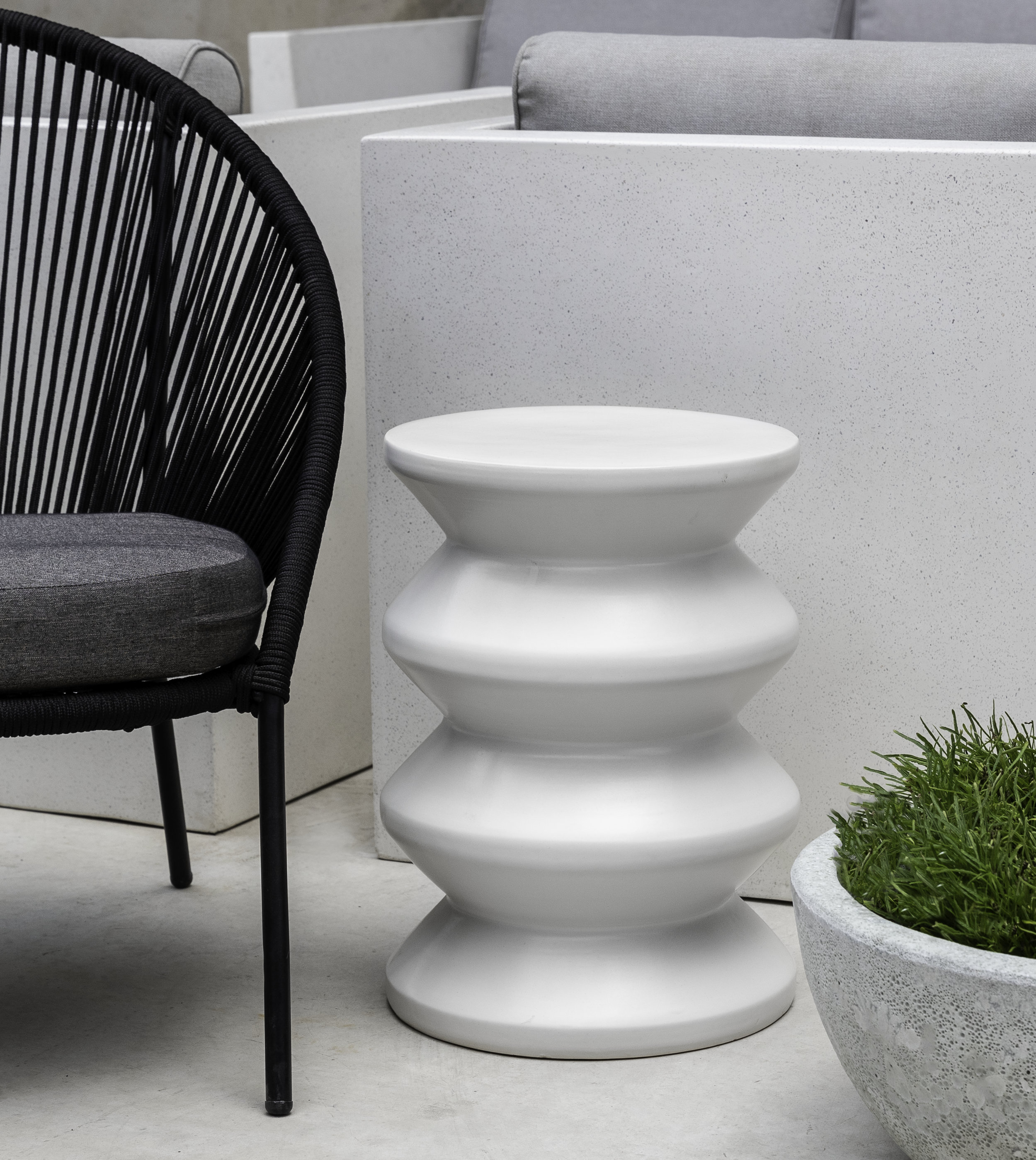 Campania International, Inc Zigzag 17.75'' Tall Ceramic Garden Stool ...