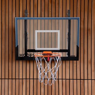 New Slam Dunk Plain Basketball Ring Backboard Hood Net Set With Wall Fixings 