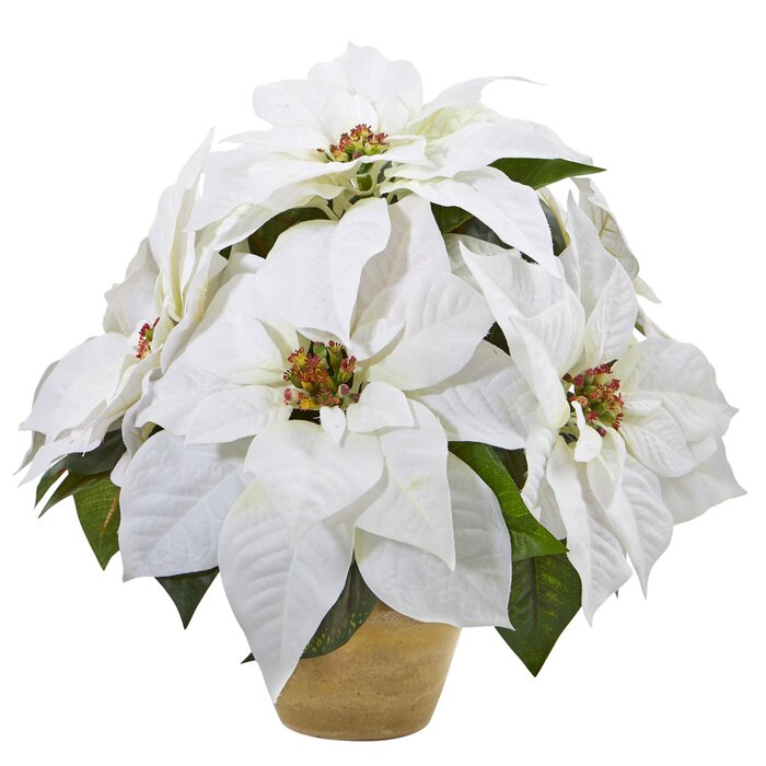 The Holiday Aisle Artificial Poinsettia Floral Arrangements In