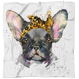 french bulldog throw blanket