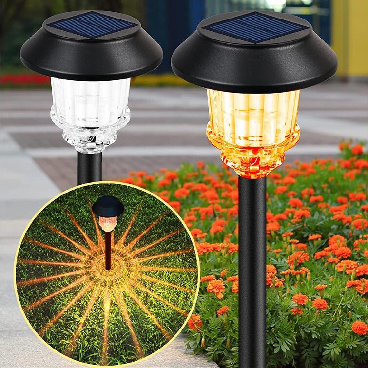 2 Pack Solar Lights Outdoor,Solar LED Colour Changing Globe Powered Garden Light Waterproof for Yard Patio Walkway Landscape