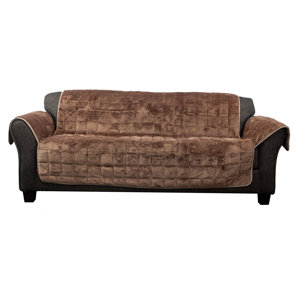 Flannel Box Cushion Sofa Slipcover by ..