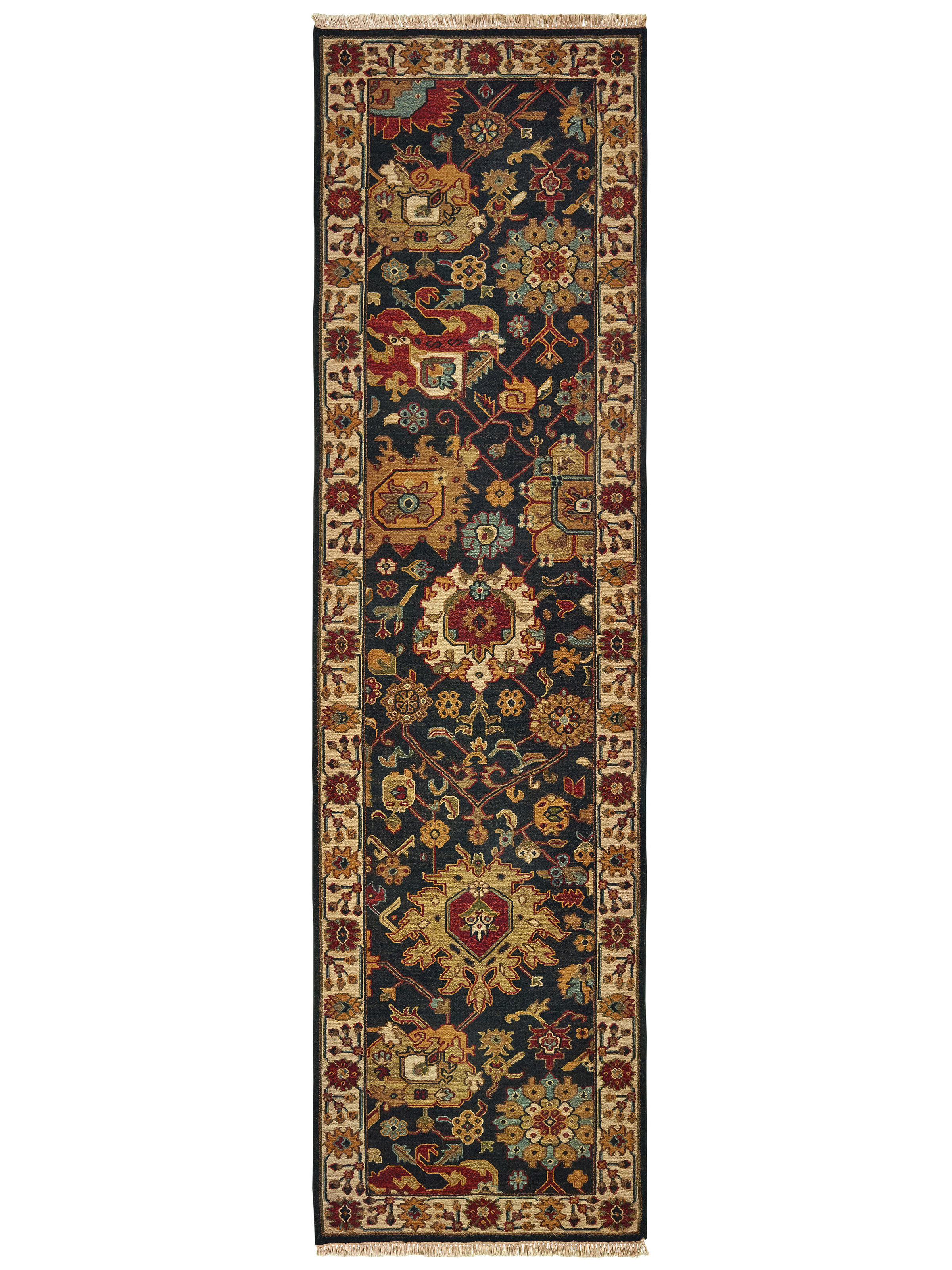 Tommy Bahama Home Angora Handmade Flatweave Wool Beige/Ivory/Black/Rust