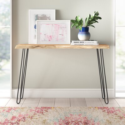 Joss and Main Bexton Live Edge Hairpin Console Table